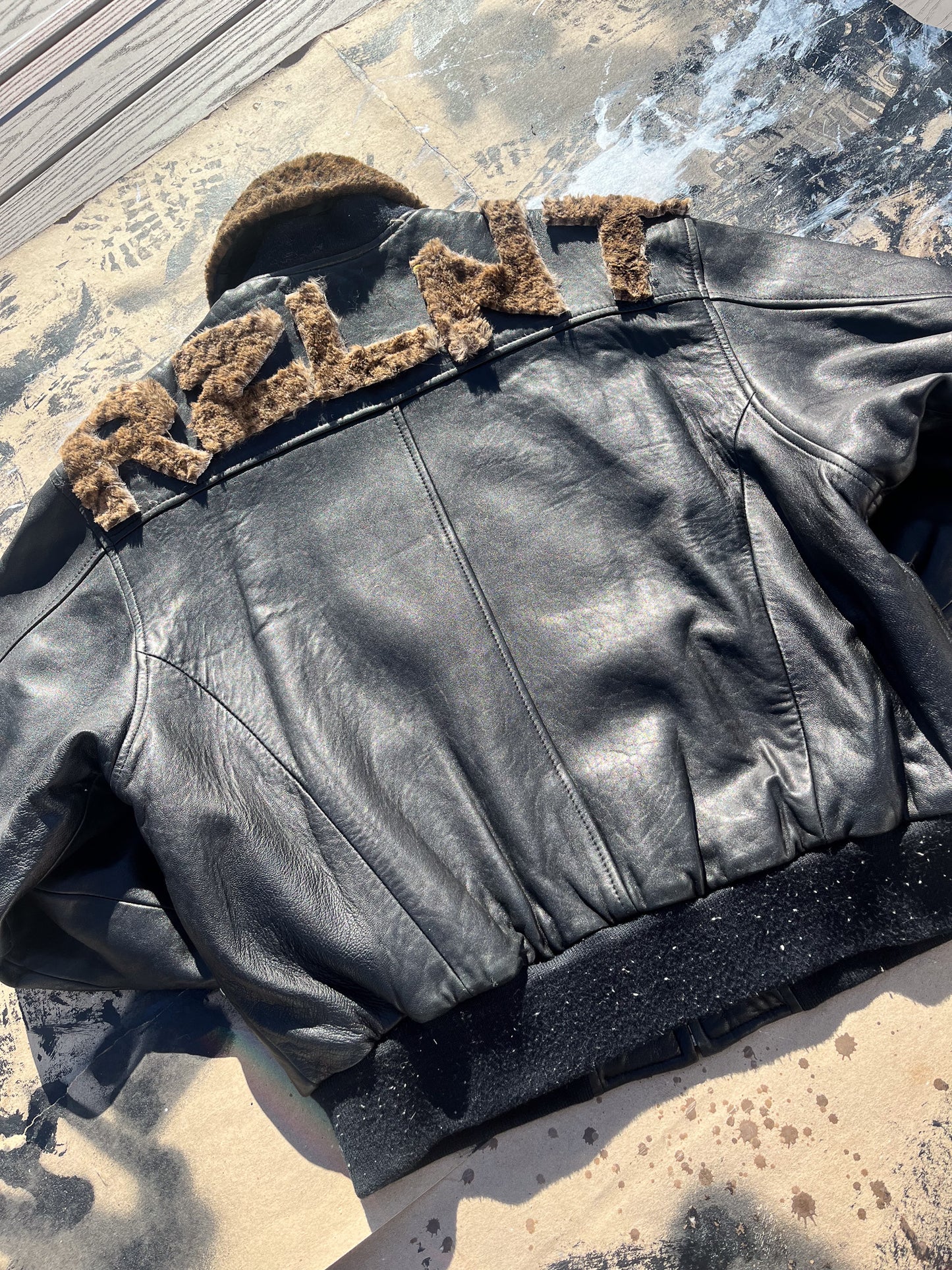 Leopard spellout bomber