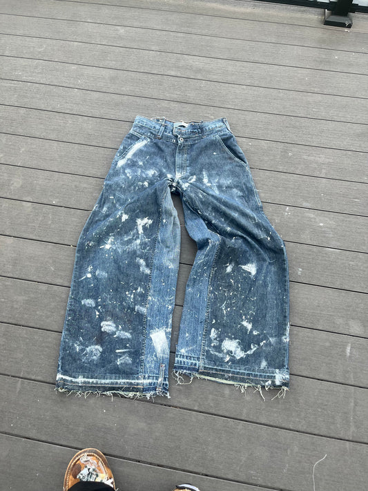 Double waisted painter denim