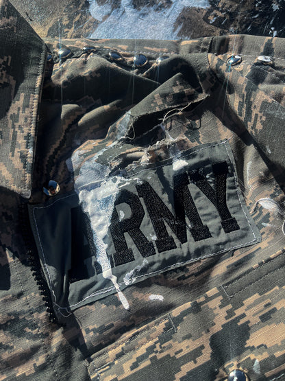 Studded winter army jacket