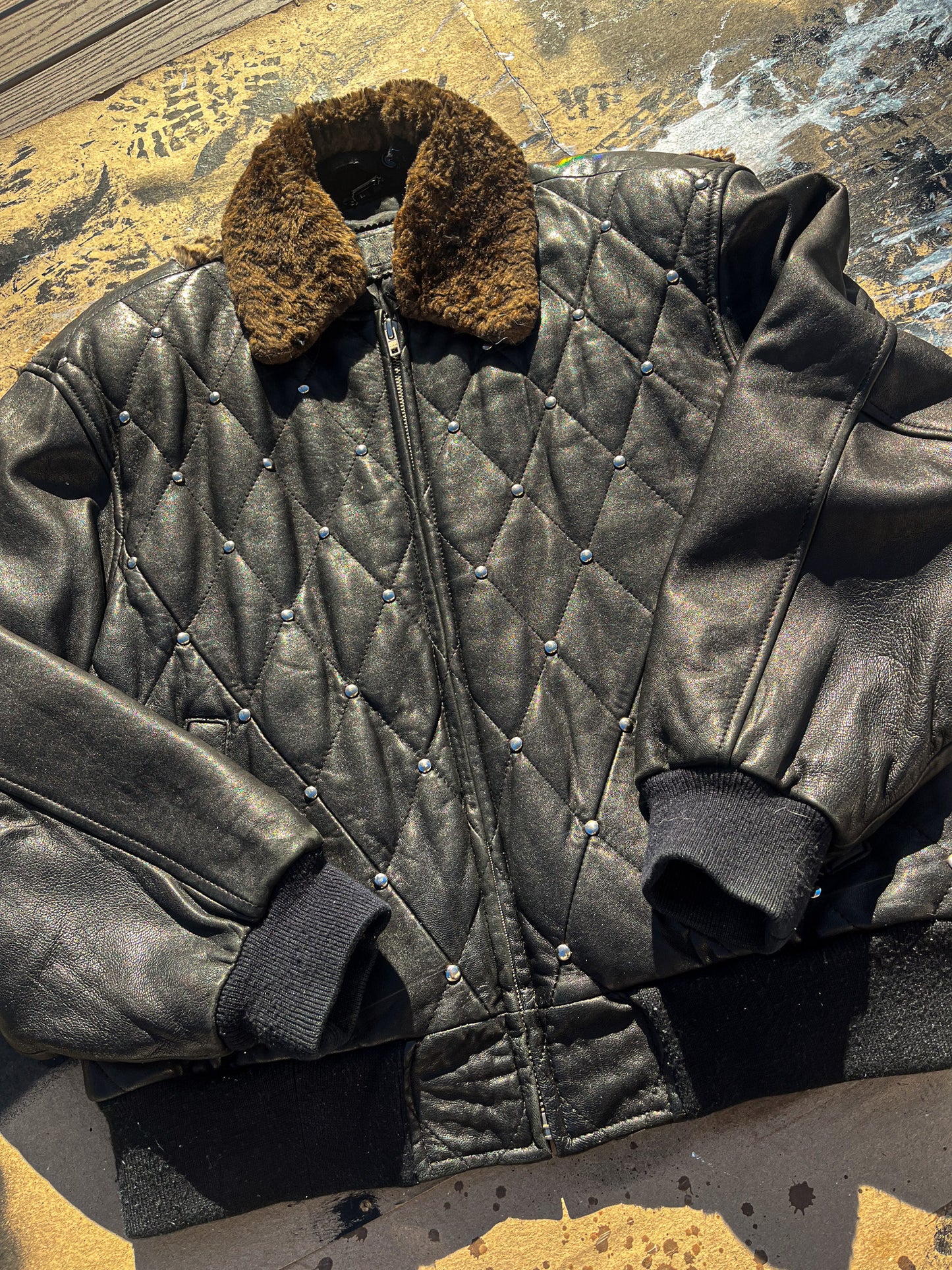 Leopard spellout bomber