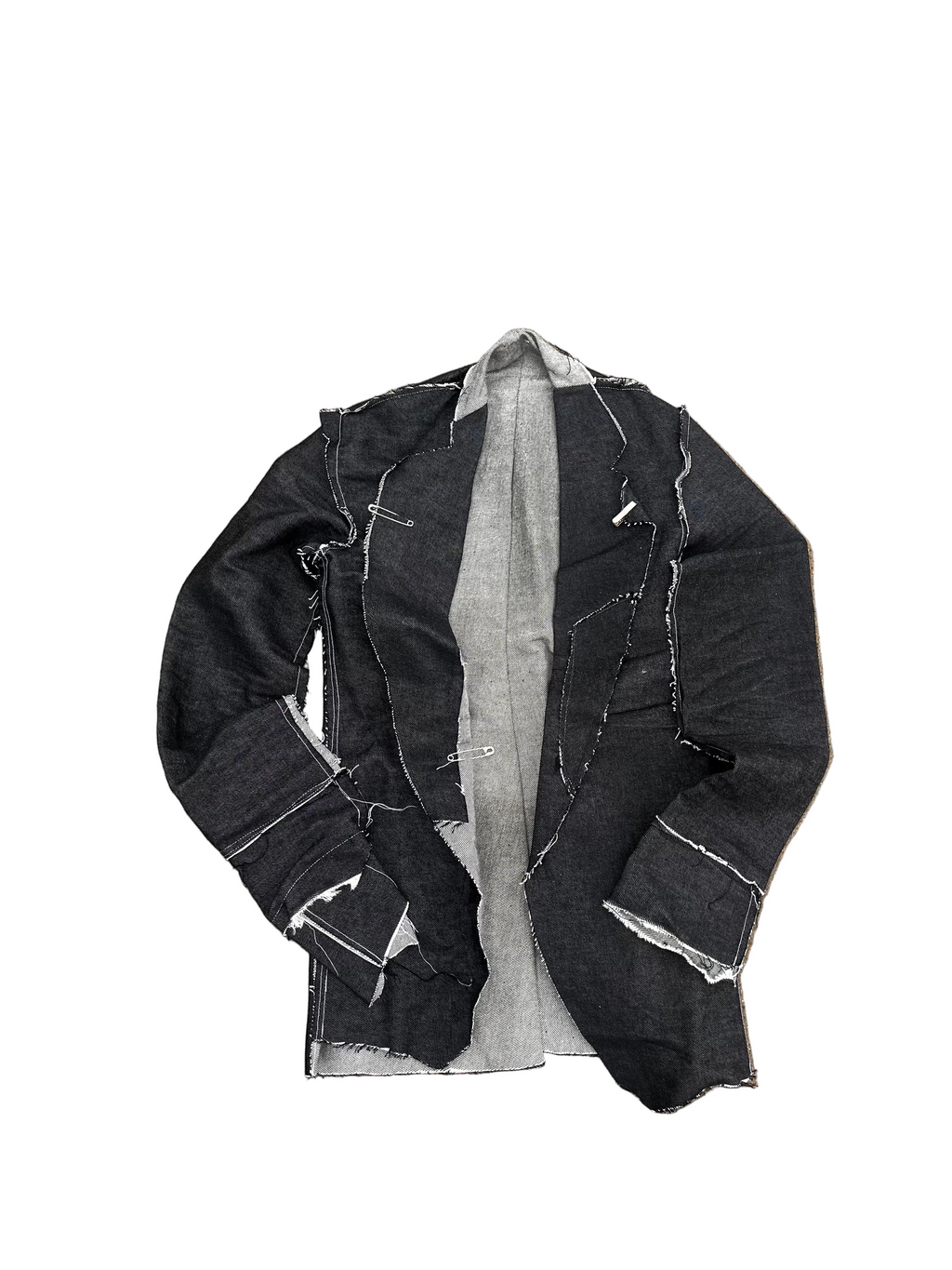 WAXED SLIM FIT DENIM BLAZER