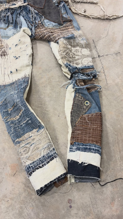 BORO SKINNY JEANS