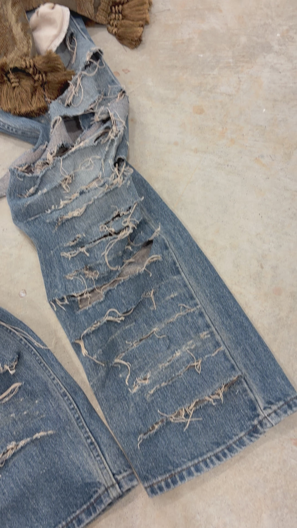 Torn tribal jeans